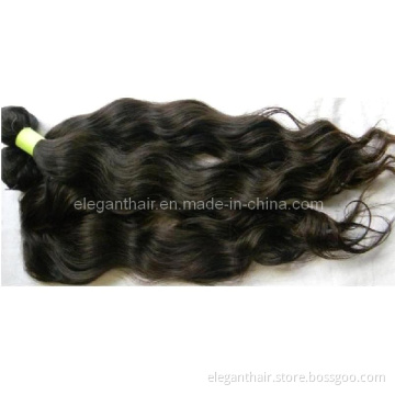 100% Human Hair Weaves, Unprocessed Brazilian Virgin Hjair Natural Color 10"-*30" Wavy Hair Extensions